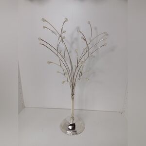 Silver Decorative Tree with Crystal Accents
